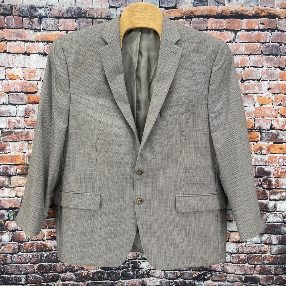 Ralph Lauren Mens 48R Blazer Silk Wool Glen Plaid Sport Coat Canada Two Button